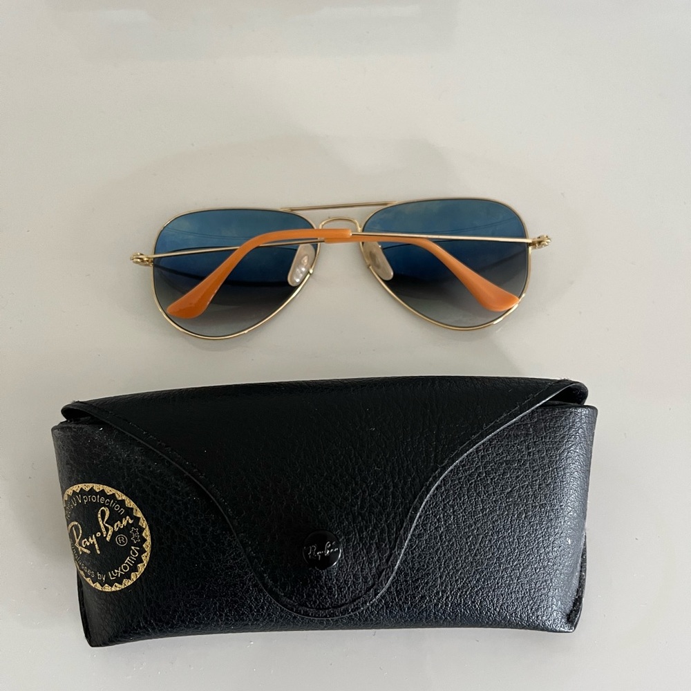 Blue Gradient Aviator Ray-Bans - image 3